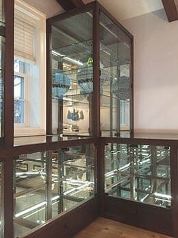 Brown's Glass Shop project mirror shelf showcase